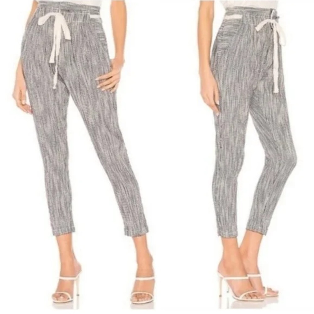 NWT Free People indigo striped cropped lightweight cotton coastal pants